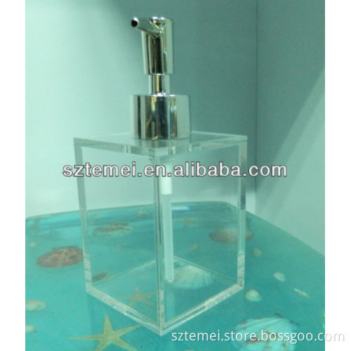 acrylic Soap Dispenser With Chrome Metal Pump